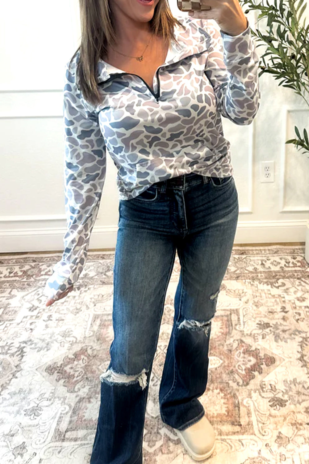 Quarter Camo Pullover