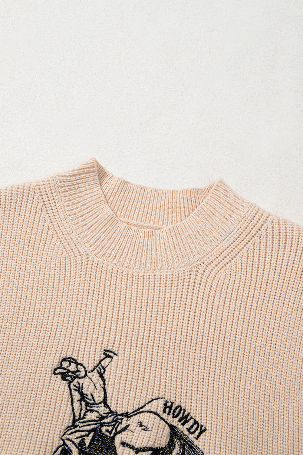 Western Cowboy Graphic Knit Top
