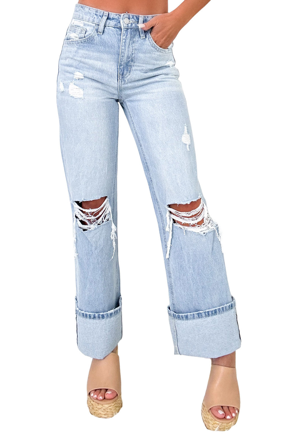 Barnyard Belle Distressed Denim