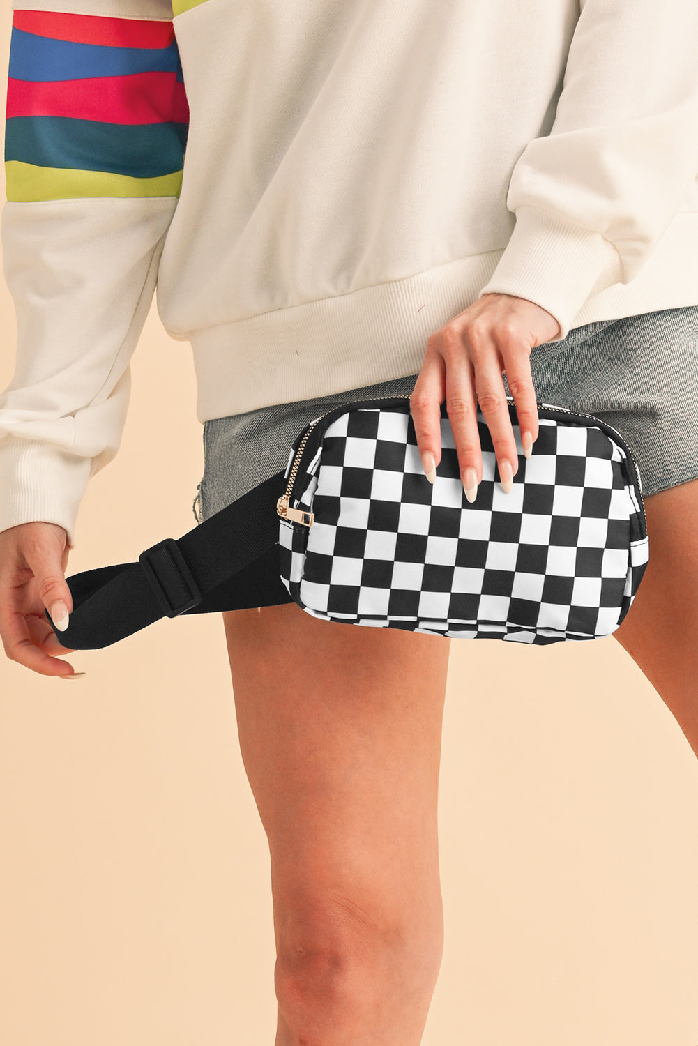 Checkered Belt Bag