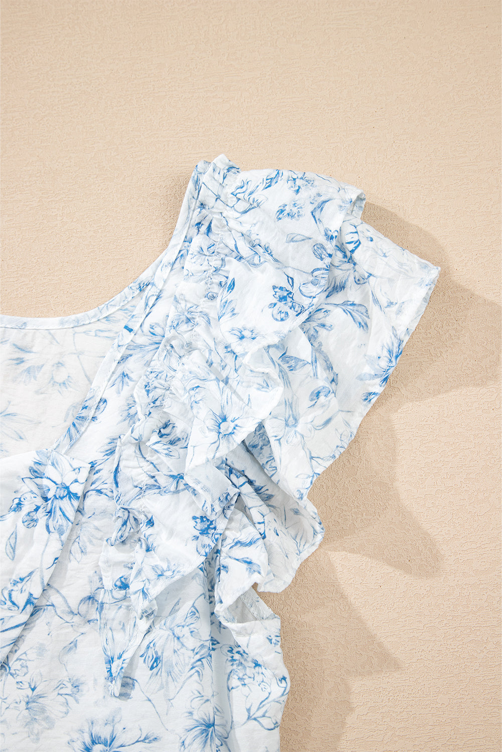 Blue Skies Ruffle Bow Top