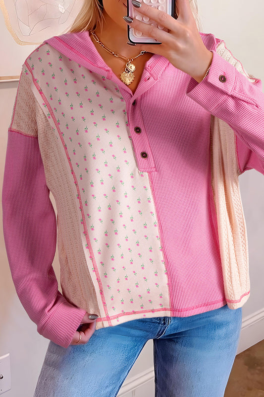 Pink Meadow Patchwork Pullover