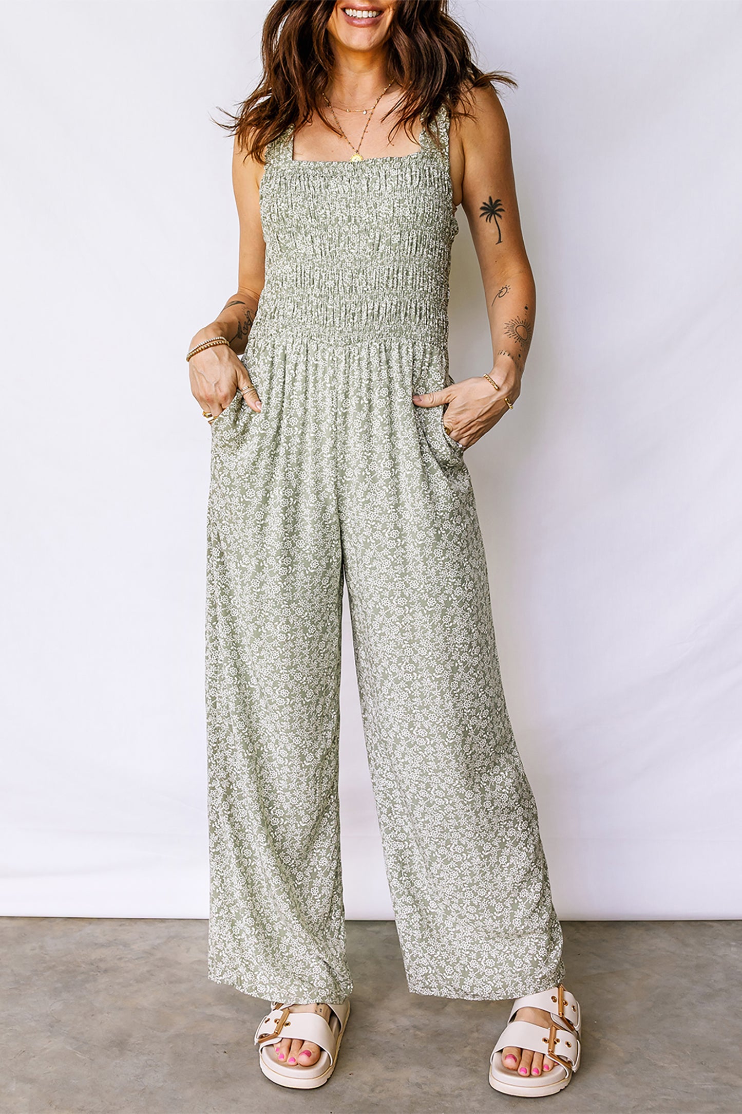 Garden Party Green Jumpsuit