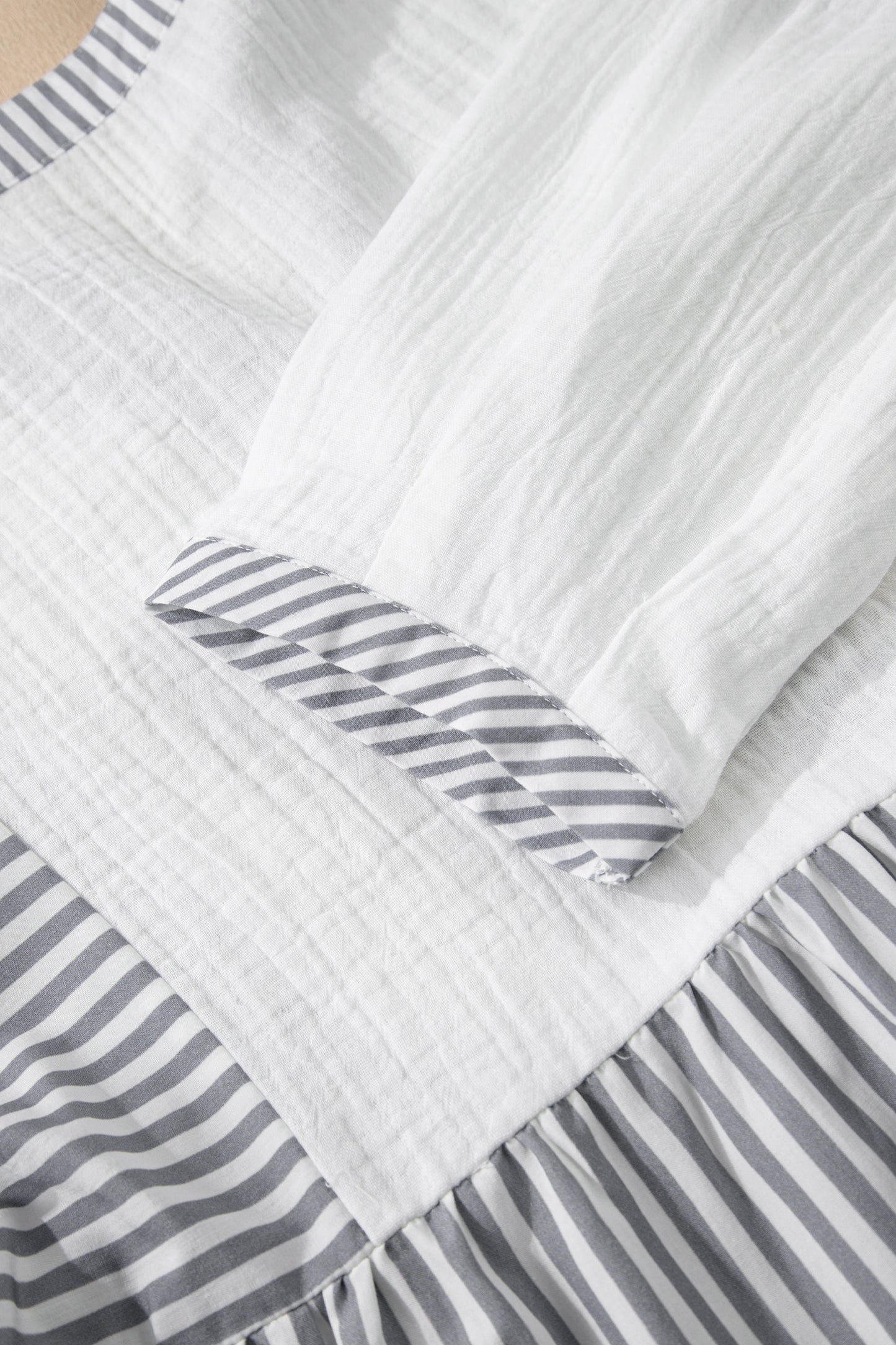 Soft Gray Stripe Blouse