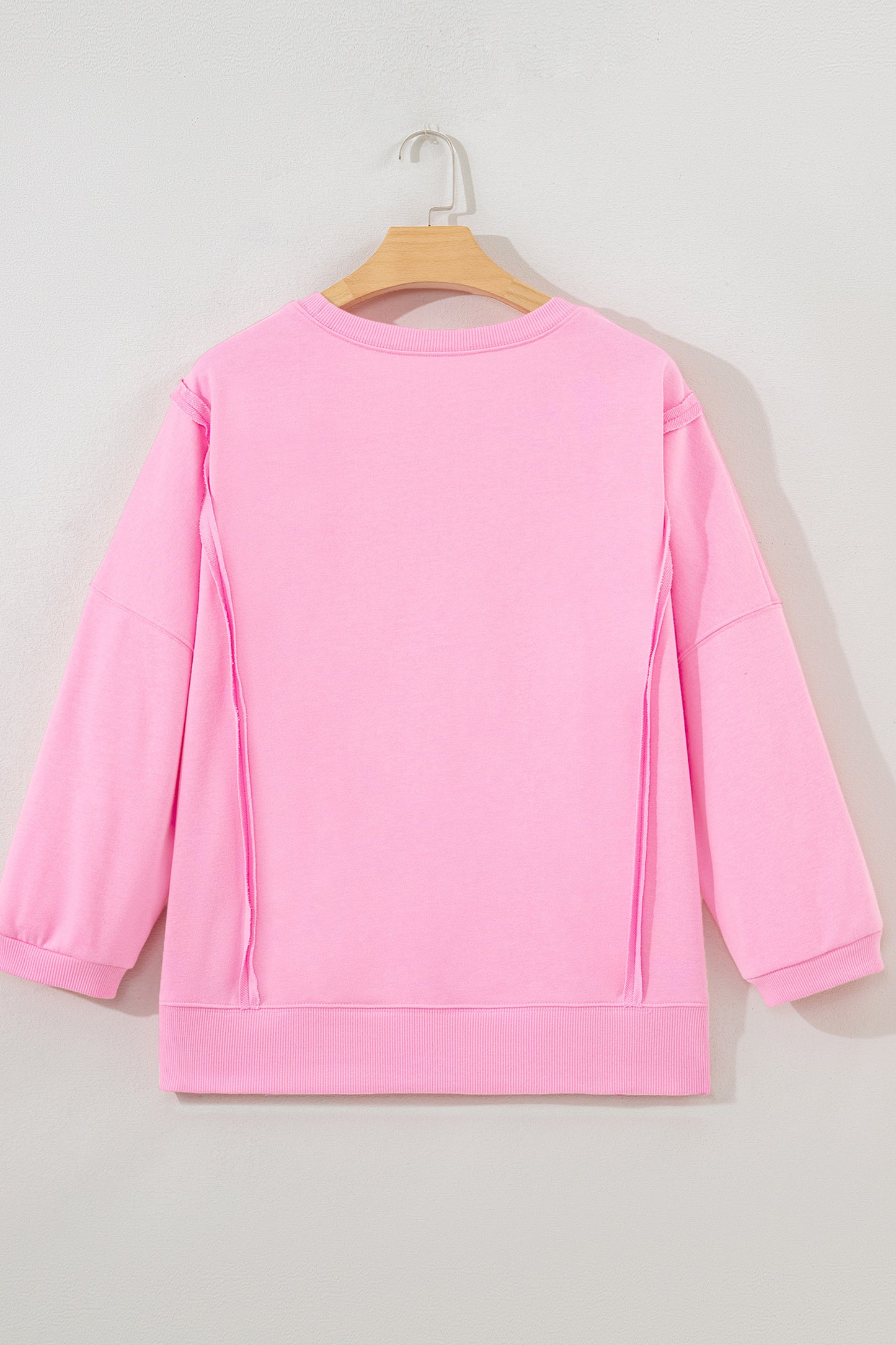Sweet Bloom Bow Patched Slit Sweatshirt