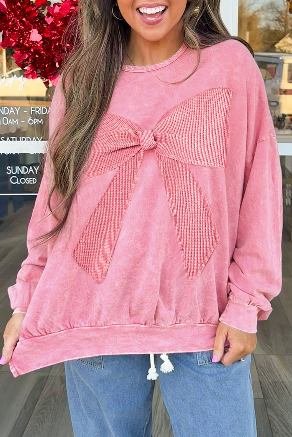 Pink Belle Waffle Top