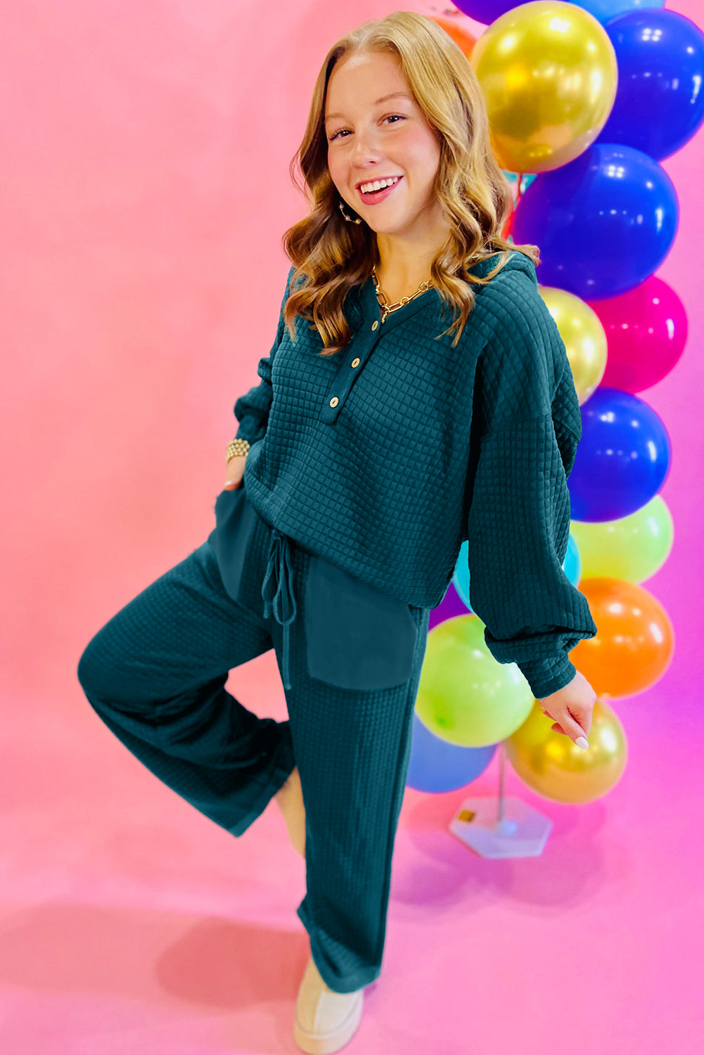 Emerald Ease Hooded Two-Piece