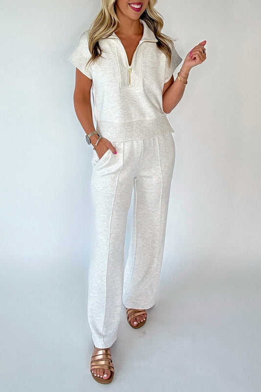 Grey Day Half-Zip Lounge Set