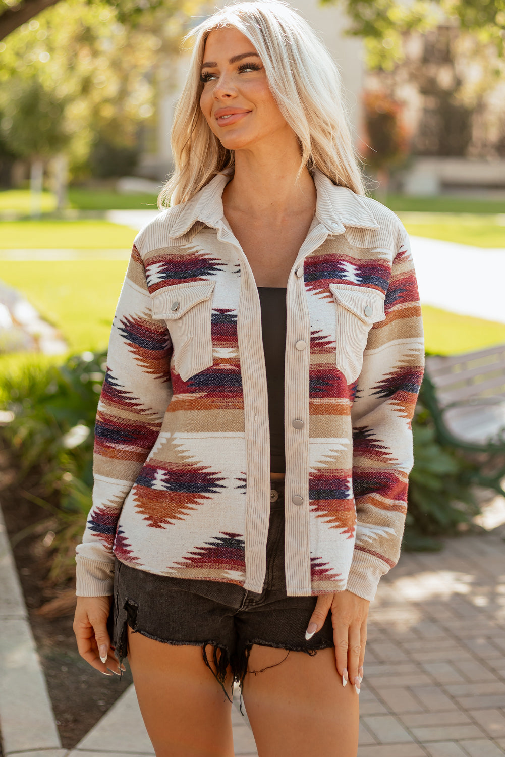 Sunset Aztec Shacket