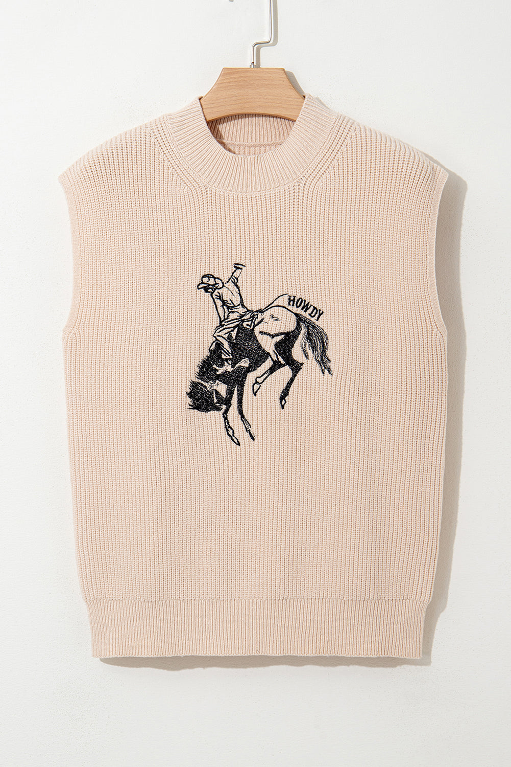 Western Cowboy Graphic Knit Top