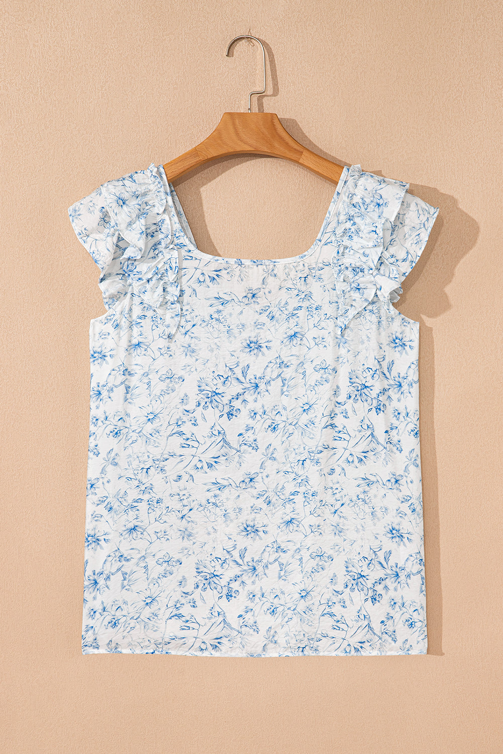 Blue Skies Ruffle Bow Top