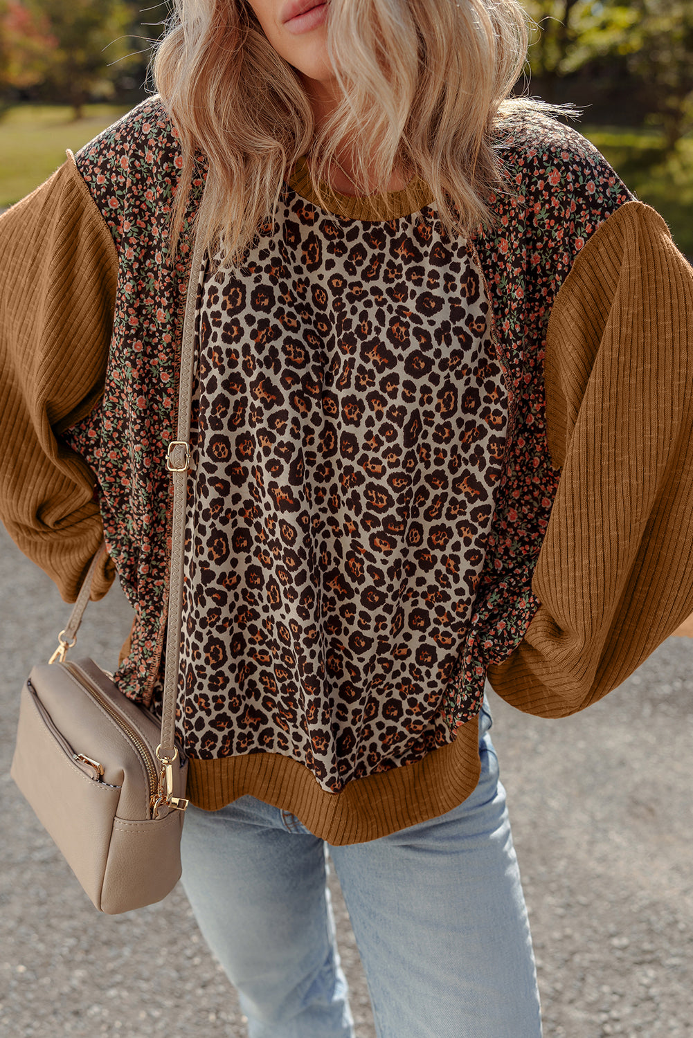 Leopard Patchwork Sweater