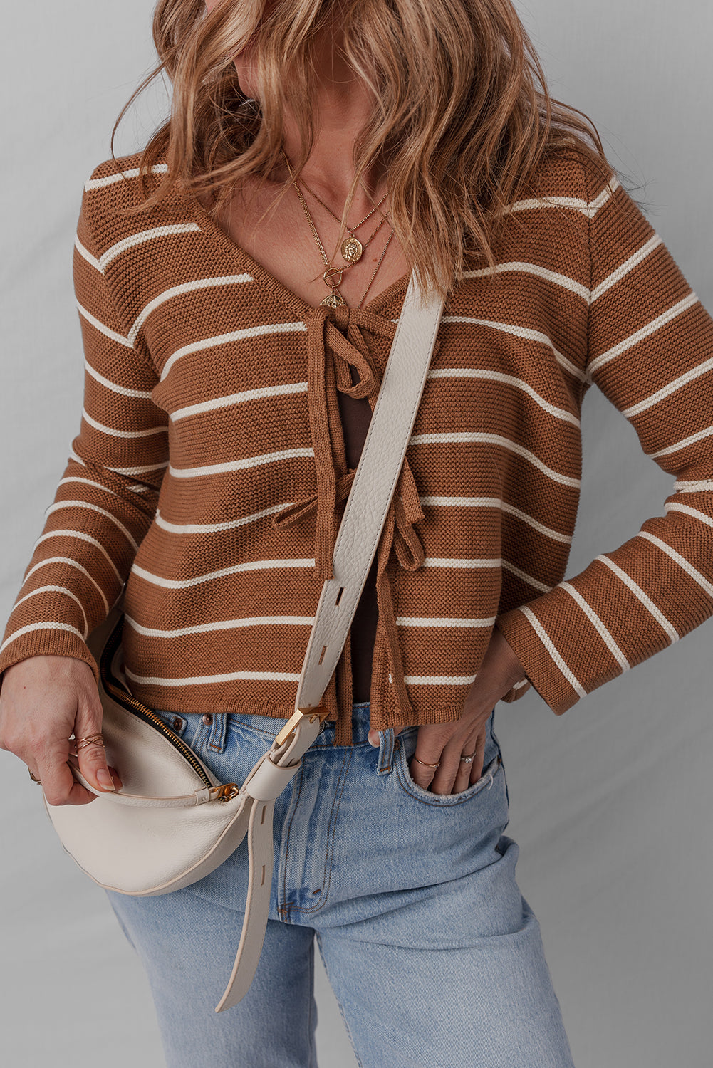 Downtown Darling Tie Cardigan