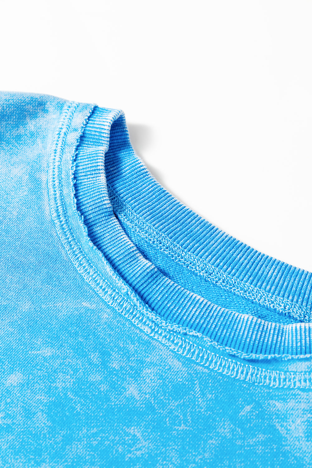 Sky Blue Acid Washed Sweatshirt