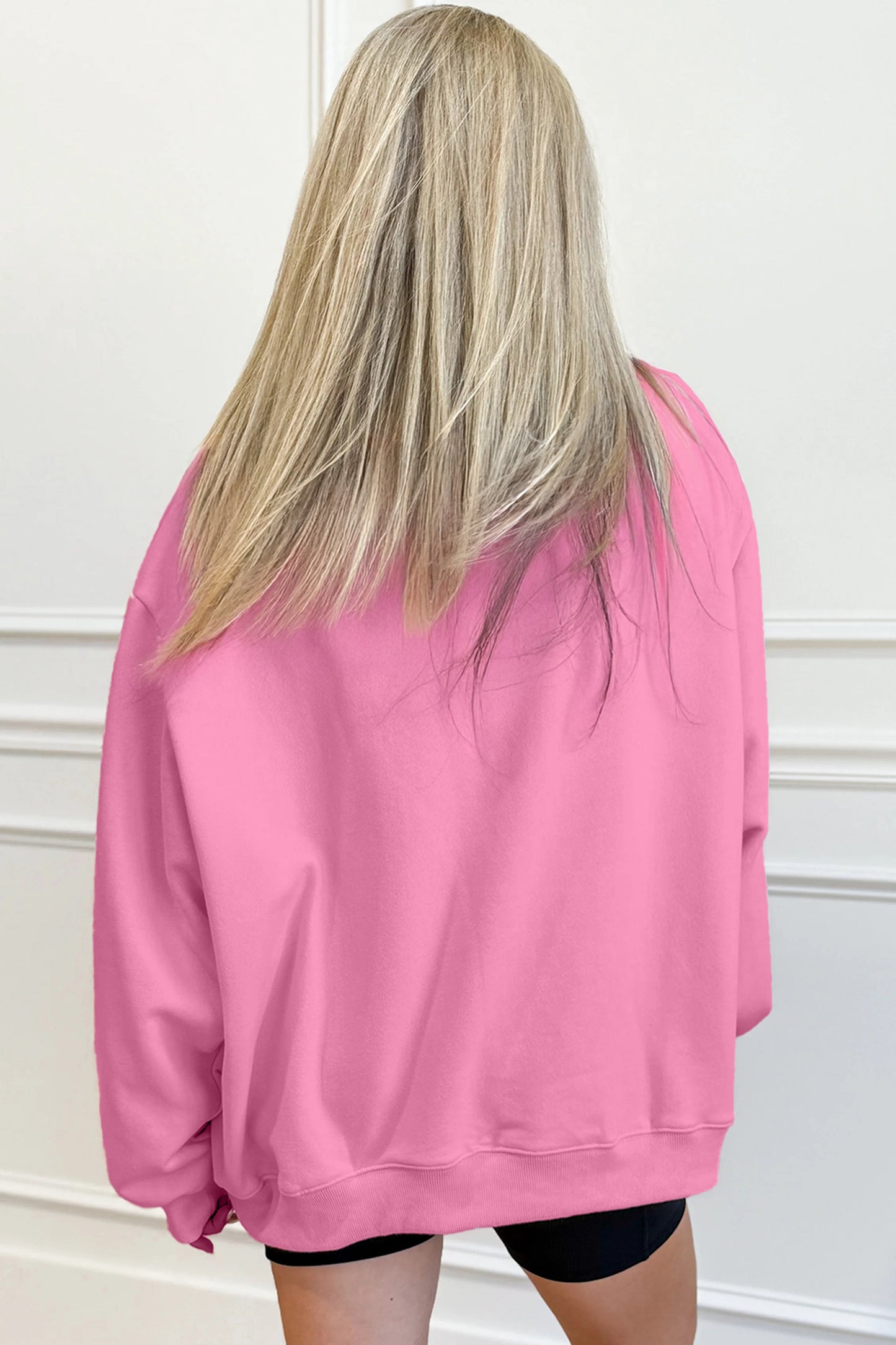 Divine Pink Oversized Mock Neck