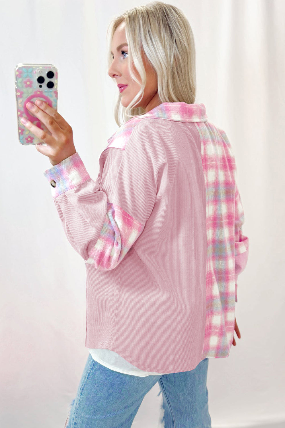 Cotton Candy Plaid Shacket