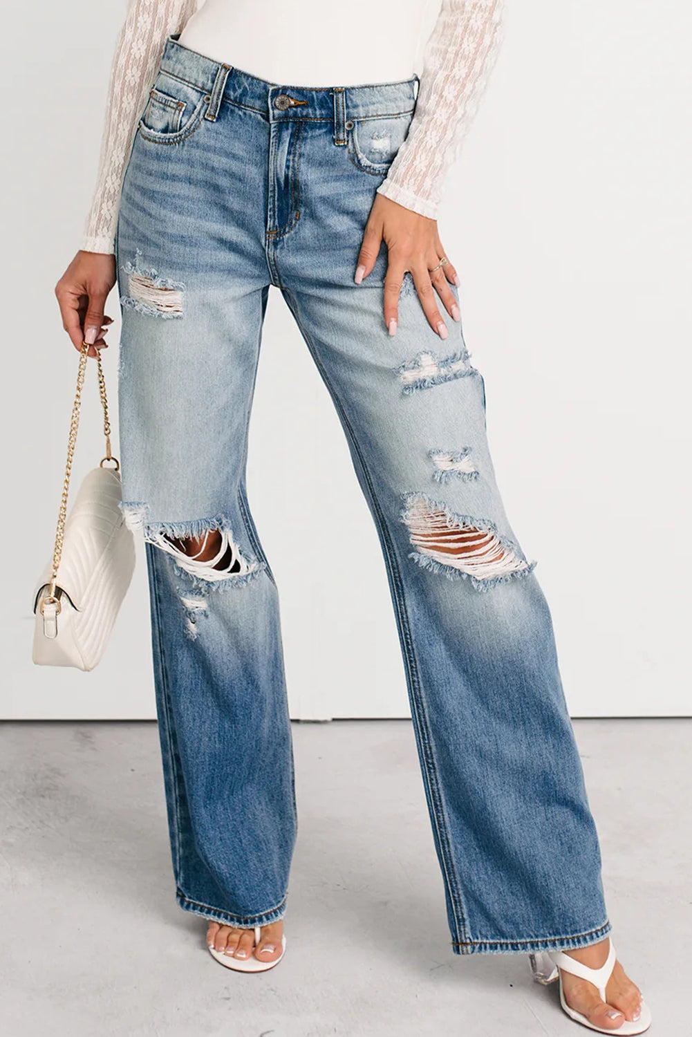Dakota Rose Distressed Denim