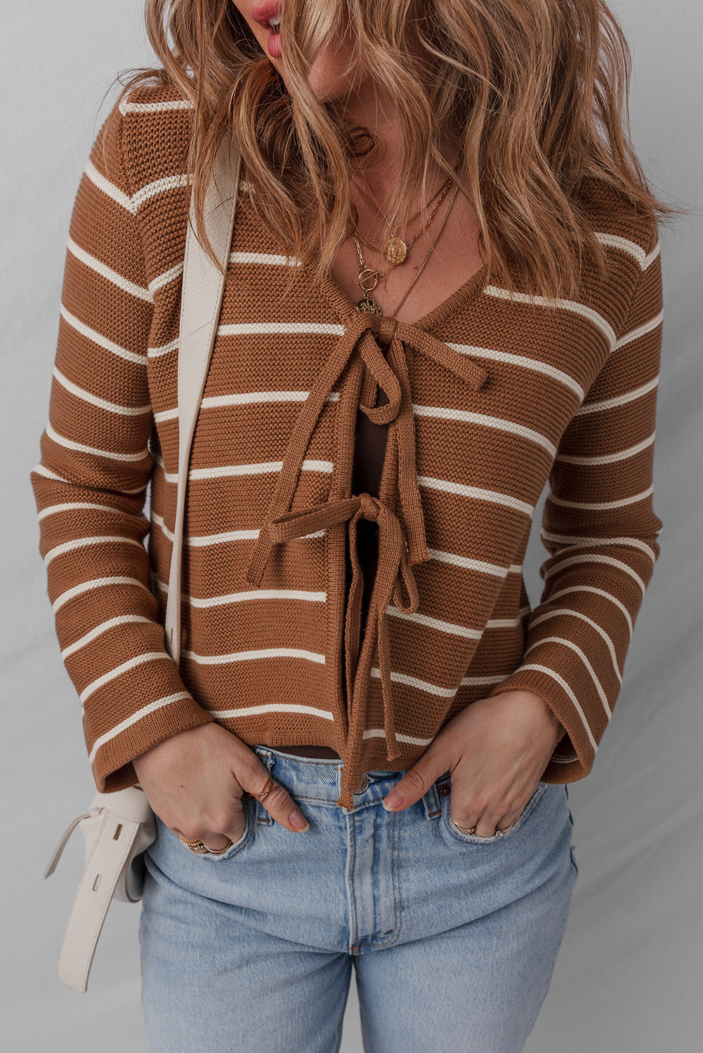 Downtown Darling Tie Cardigan