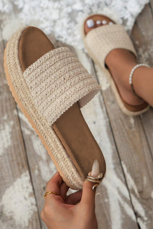 White Sage Boho Slides