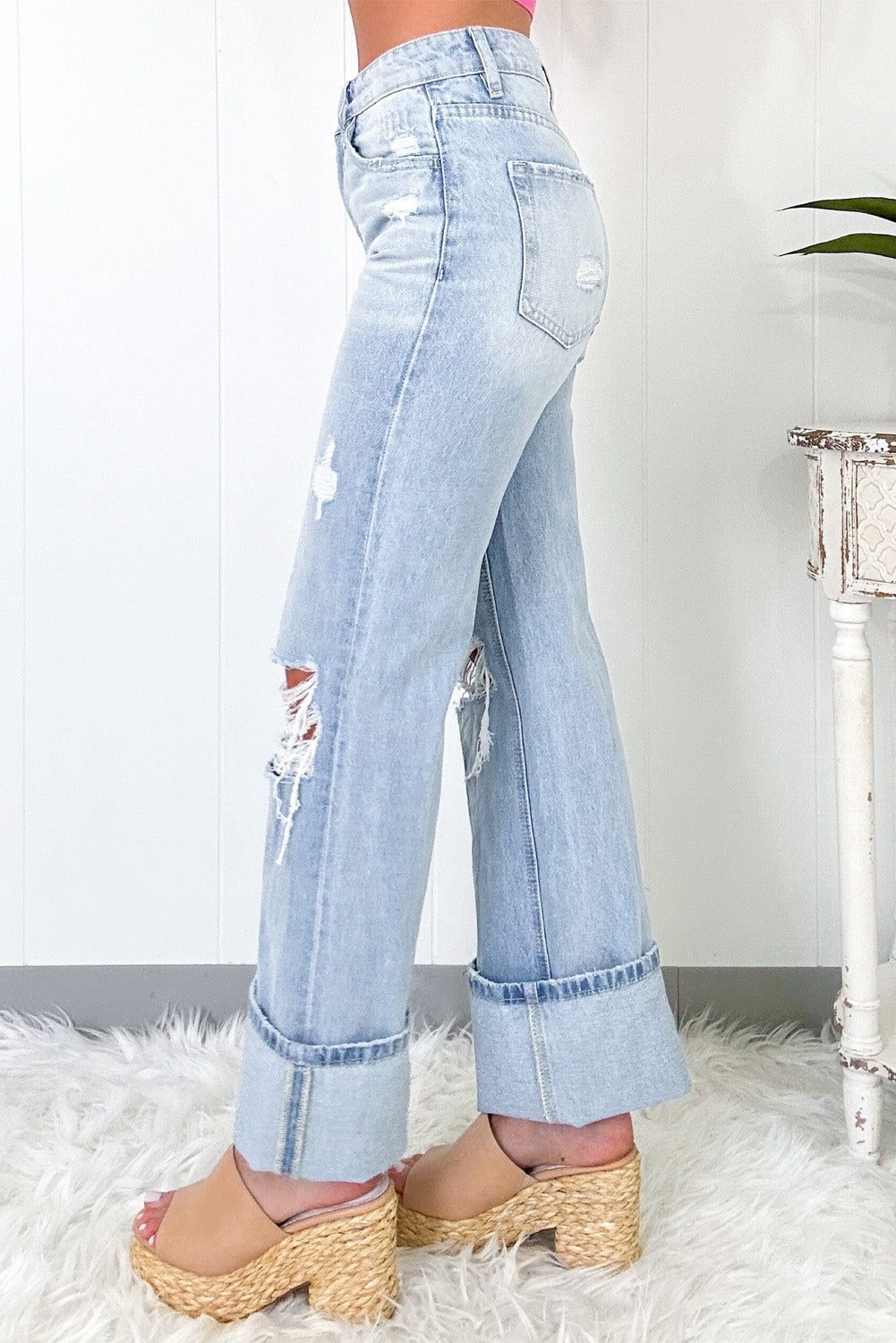Barnyard Belle Distressed Denim