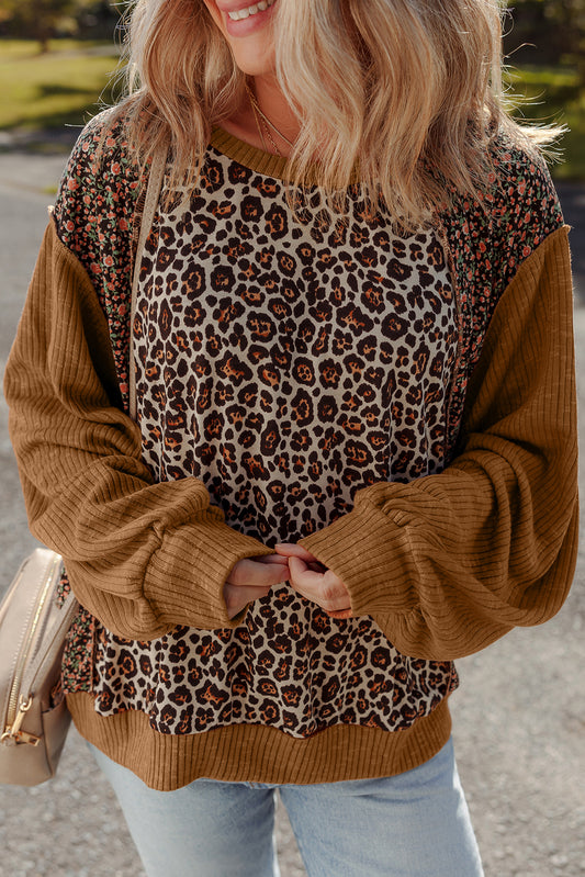 Leopard Patchwork Sweater