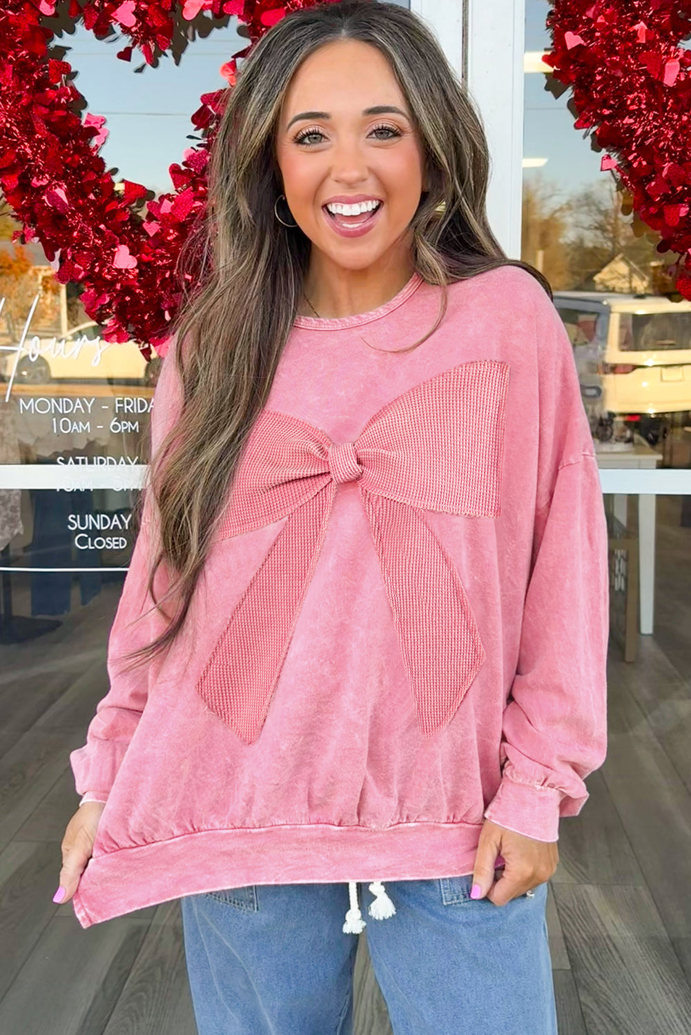 Pink Belle Waffle Top