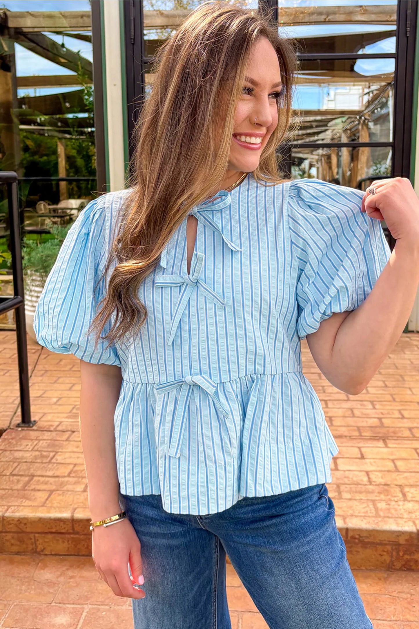 Carolina Charm Bow Blouse