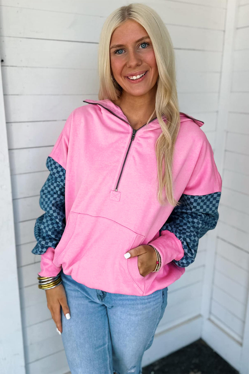 Western Sweetheart Check Hoodie