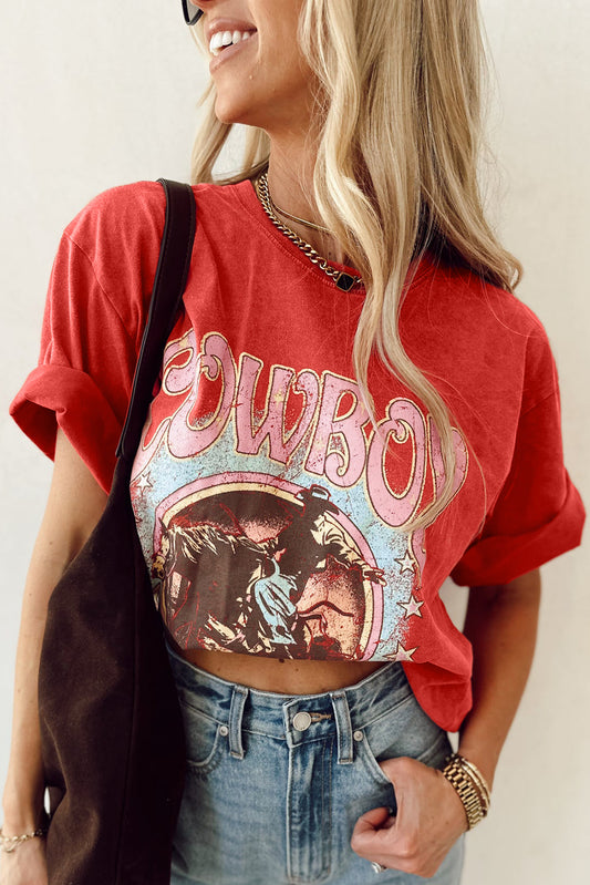 Red Trail Cowboy Graphic Tee