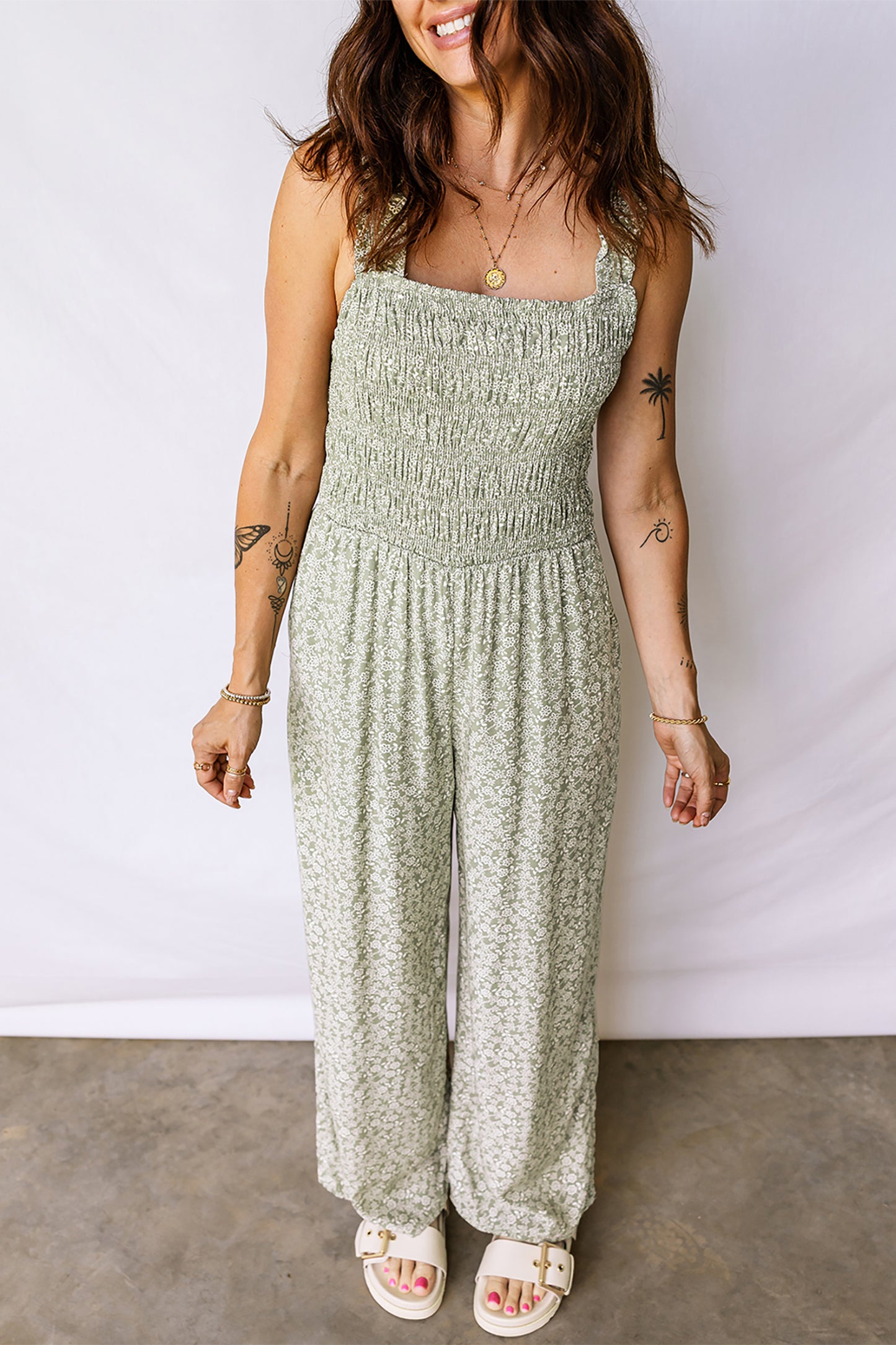 Garden Party Green Jumpsuit