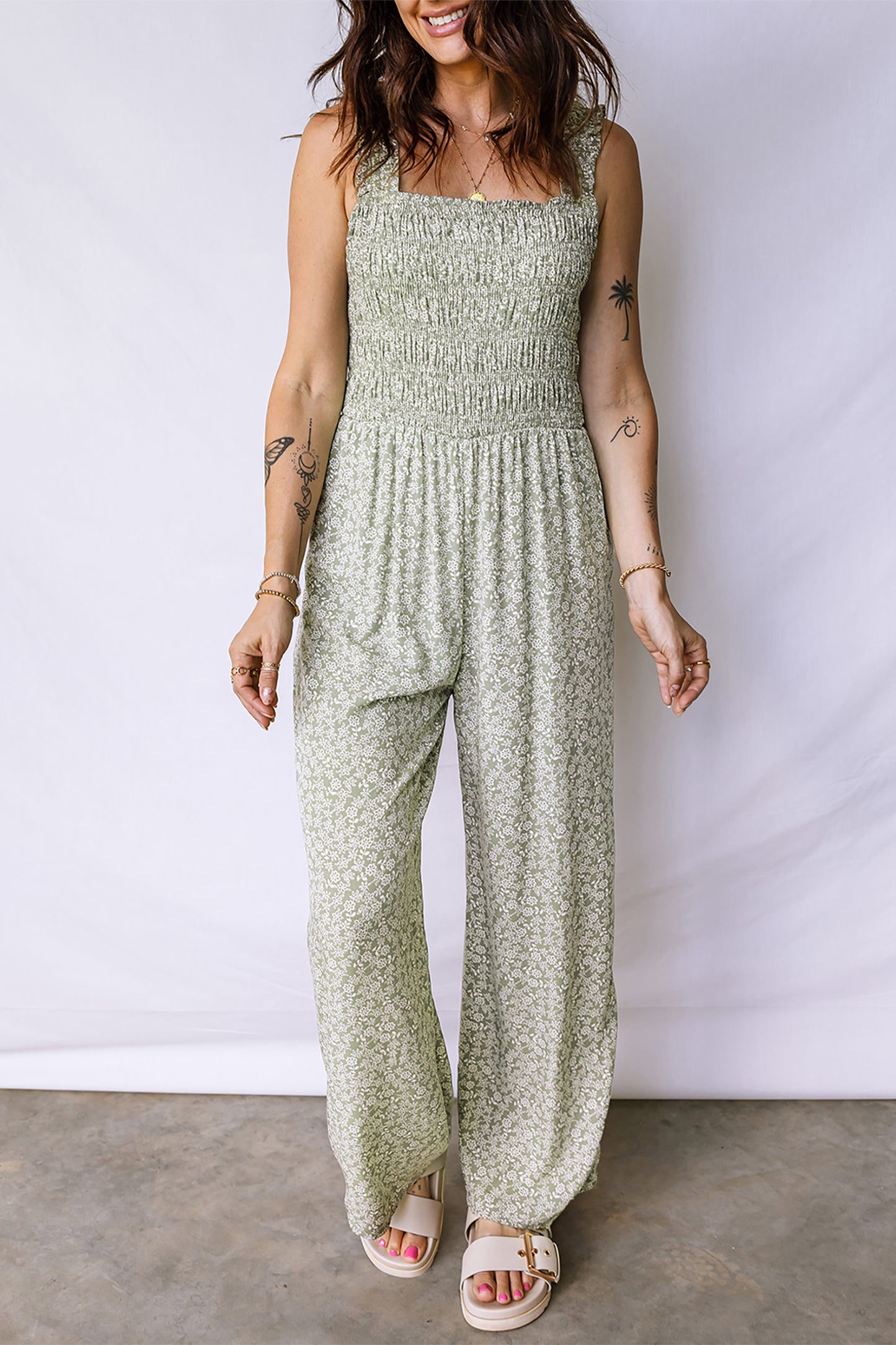 Garden Party Green Jumpsuit