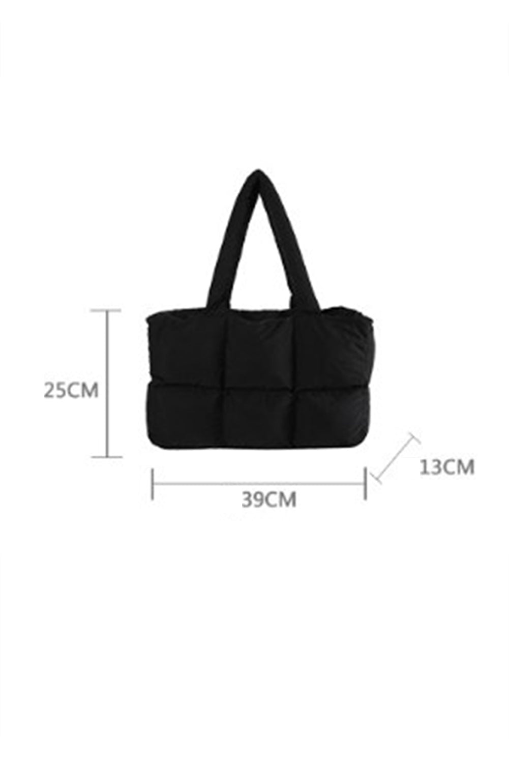 Black Quilted Tote Bag