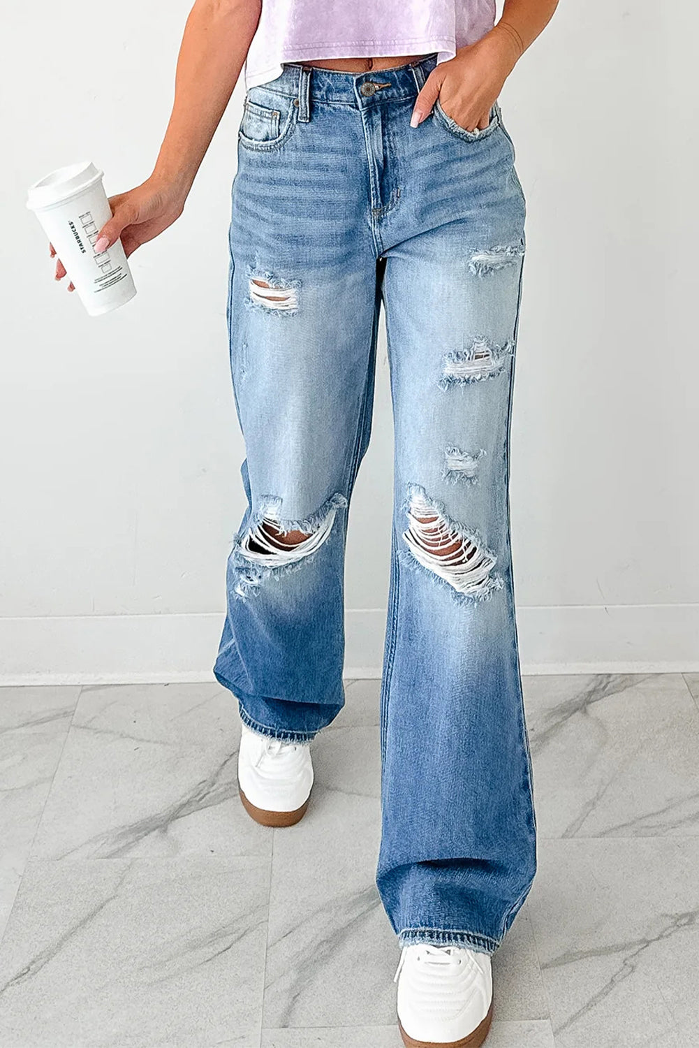 Dakota Rose Distressed Denim
