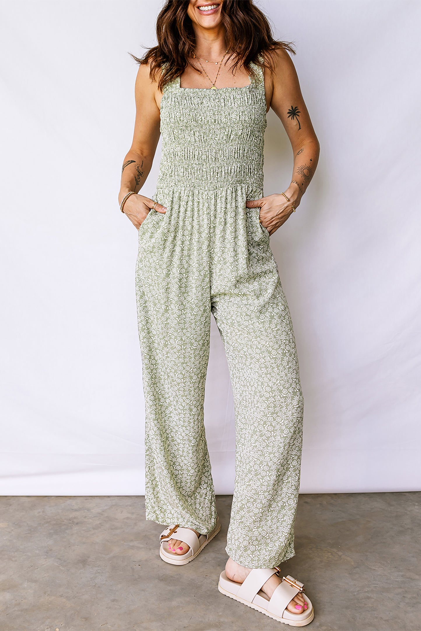 Garden Party Green Jumpsuit