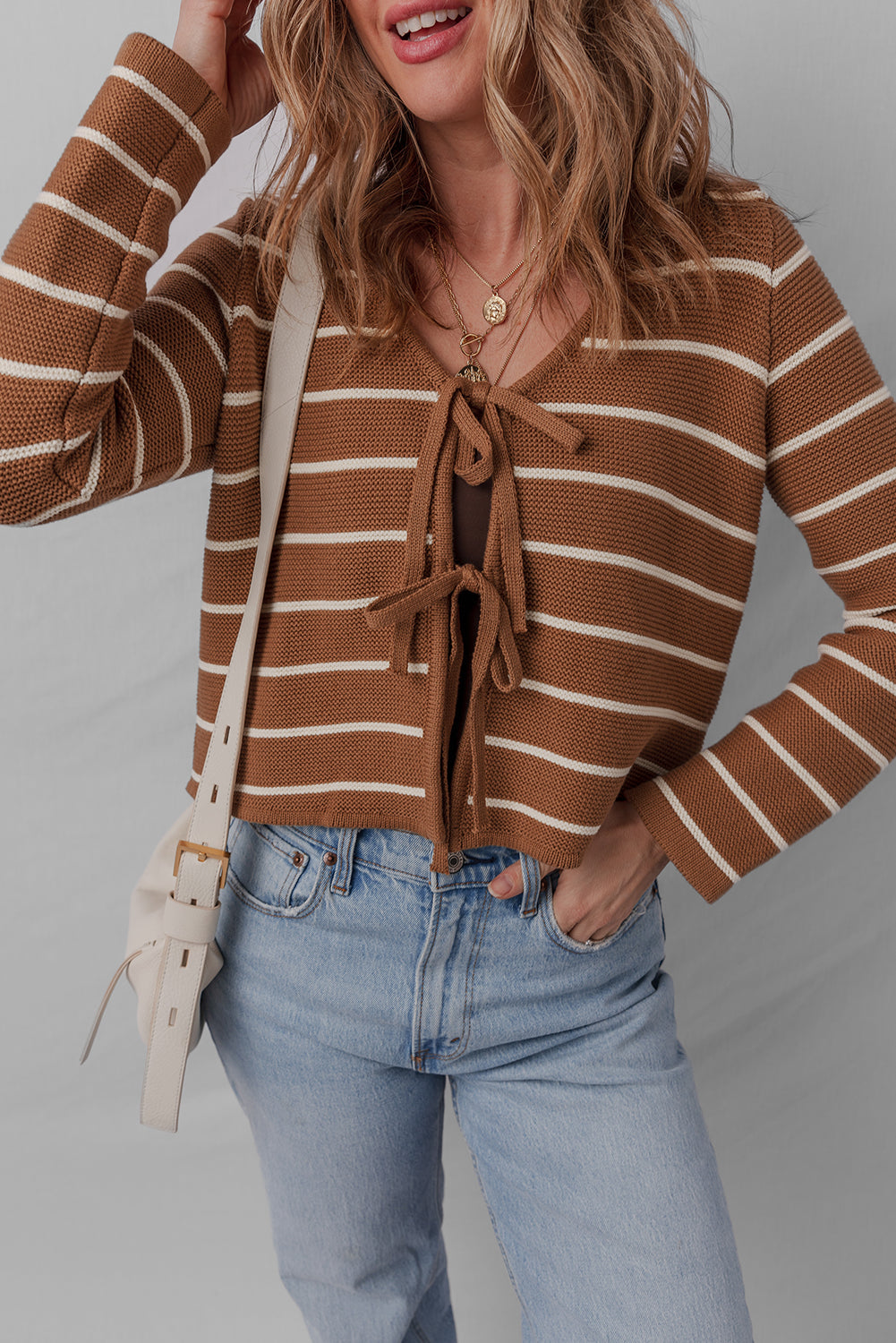 Downtown Darling Tie Cardigan