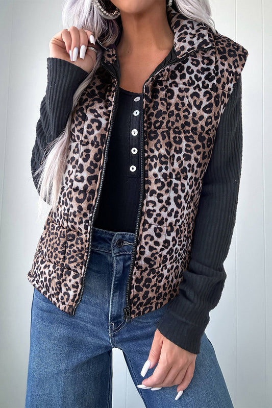 Fierce & Cozy Leopard Vest