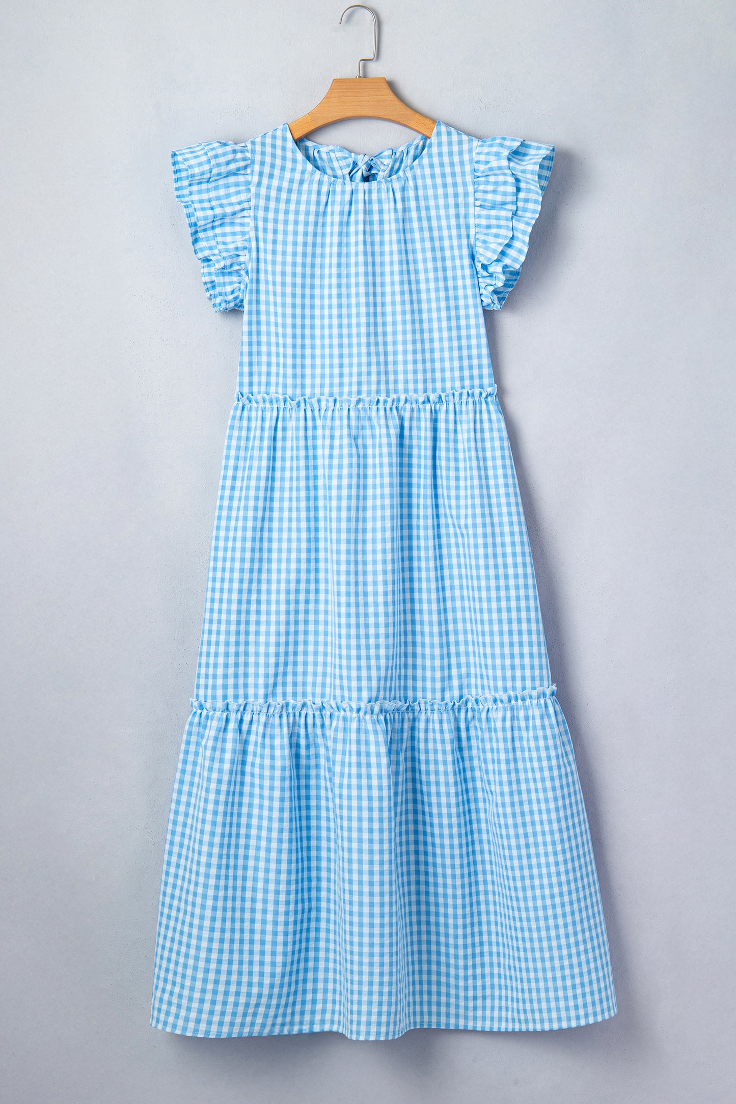 Wildflower Sky Ruffle Maxi