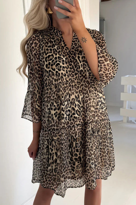 Savannah Swing Leopard Dress