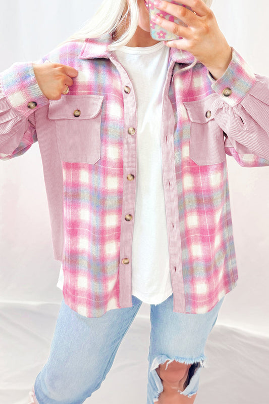 Cotton Candy Plaid Shacket