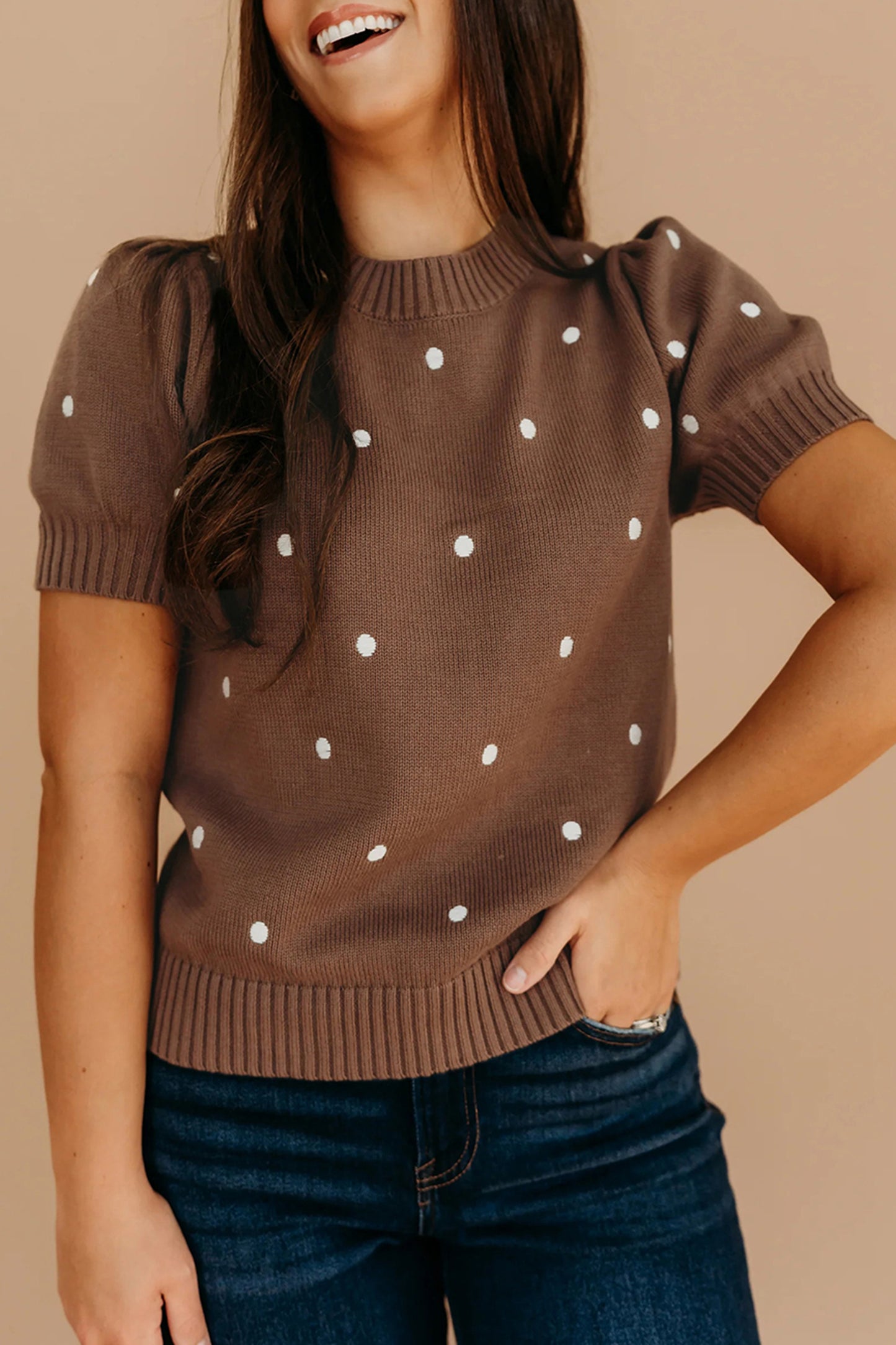 Sweet Sophisticate Polka Dot Sweater