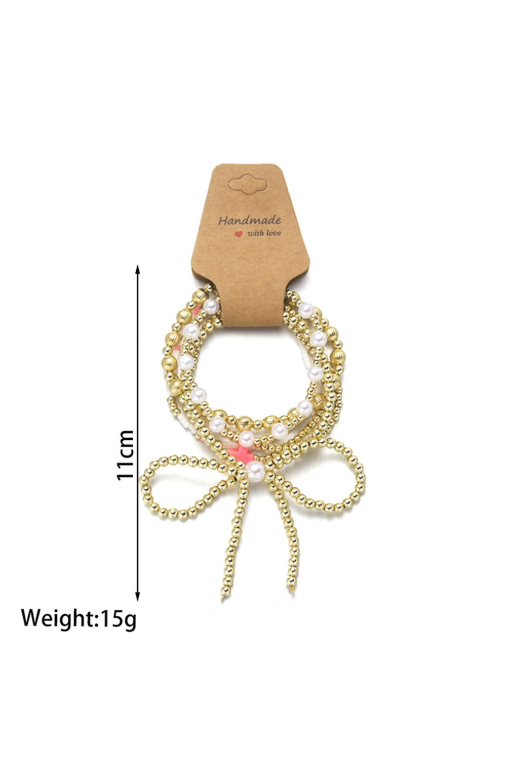 Pink Charm Beaded Bracelet Set