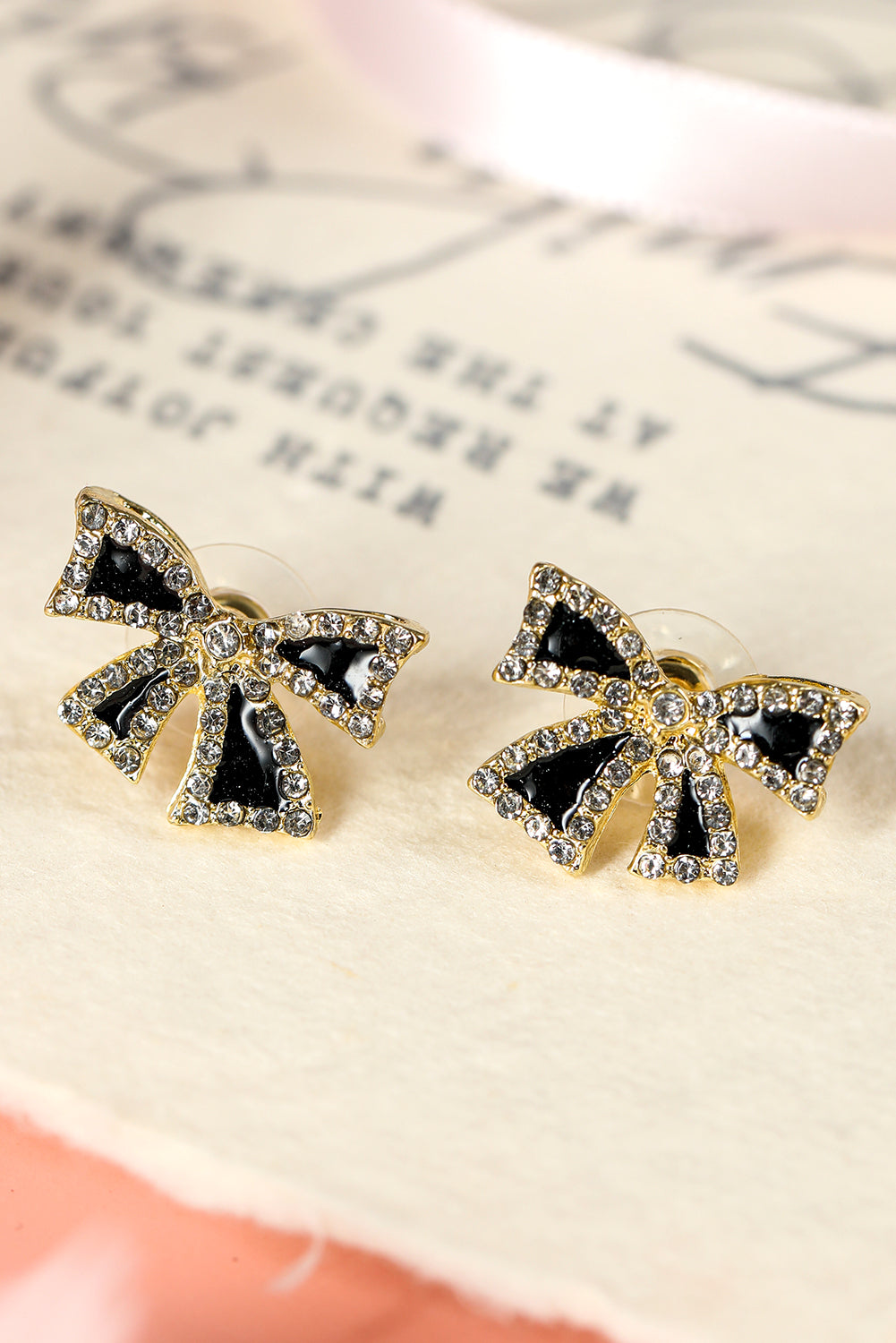 Little Black Bow Studs
