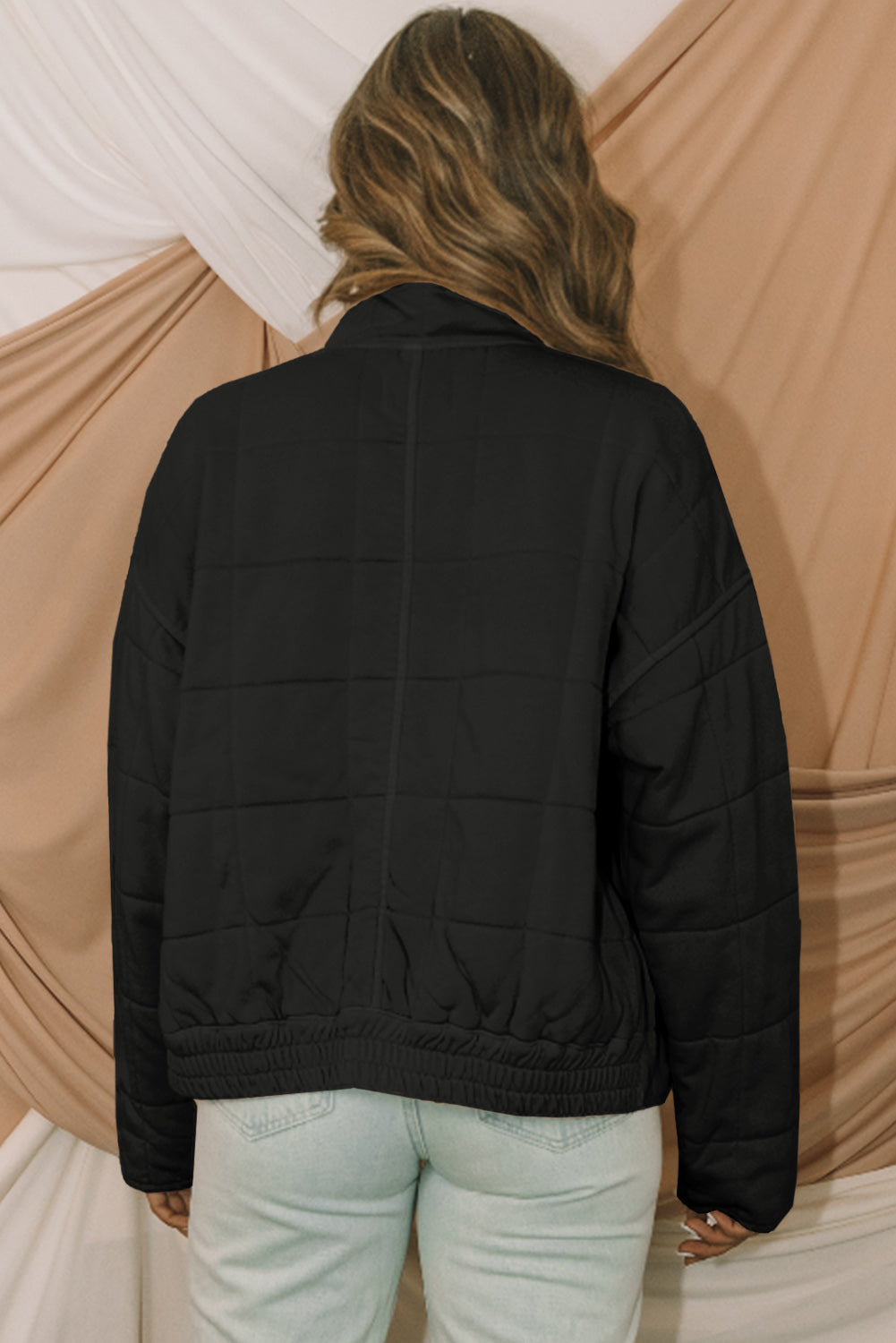 Blackout Quilted Crop Jacket
