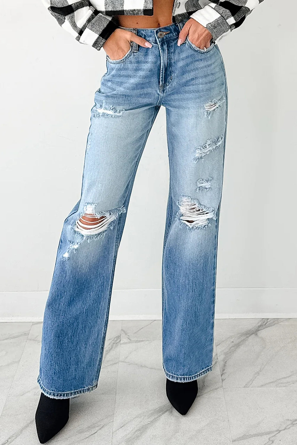Dakota Rose Distressed Denim