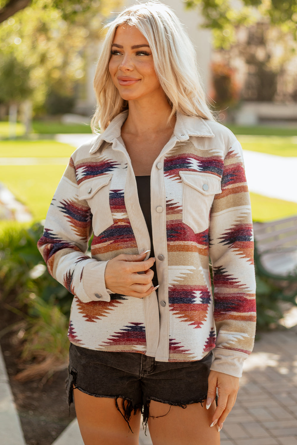 Sunset Aztec Shacket