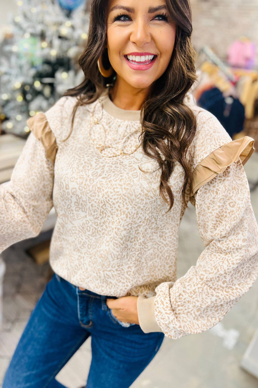 Western Whimsy Leopard Sweatshirt