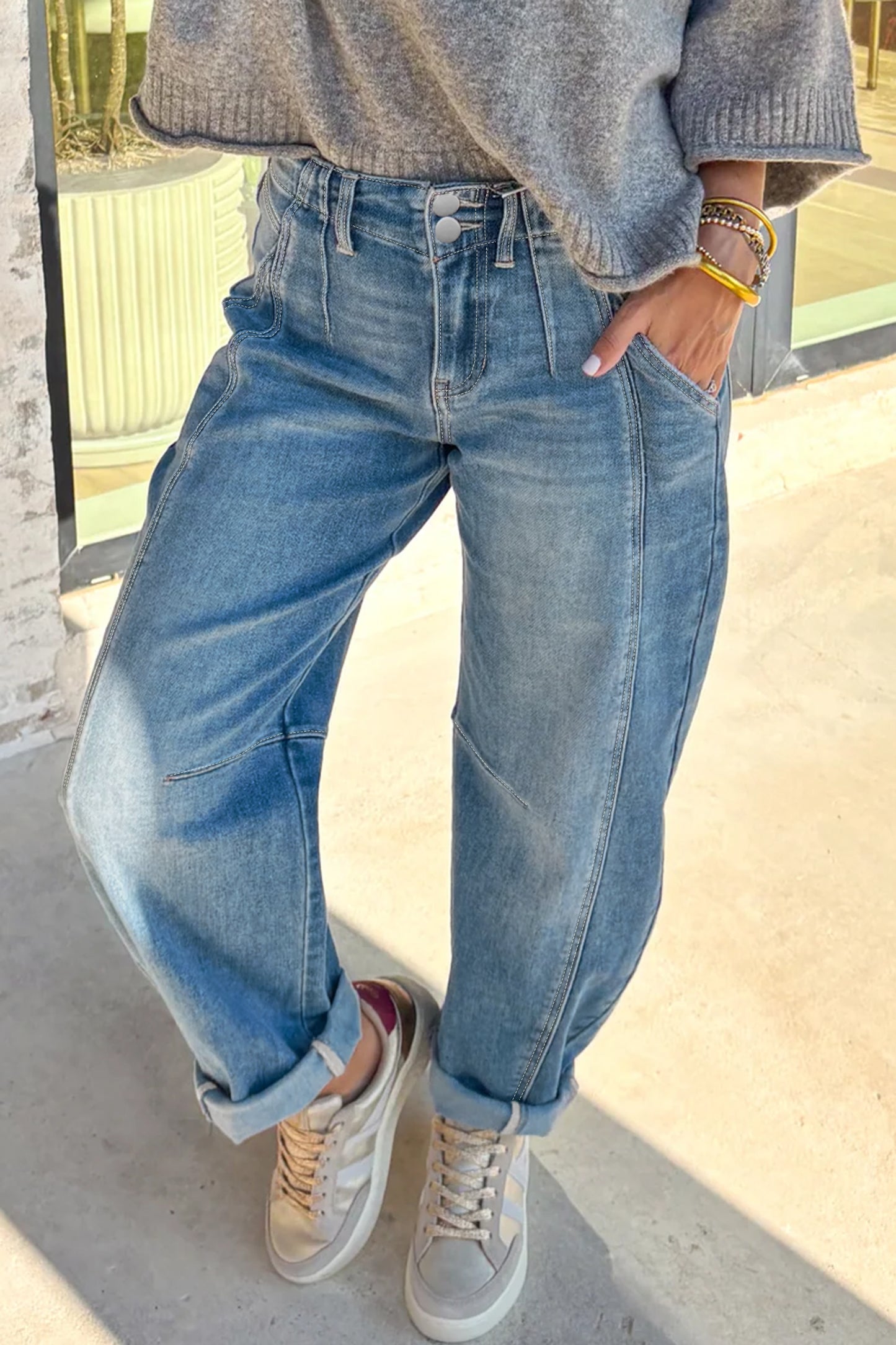 Blue Horizon Barrel Jeans