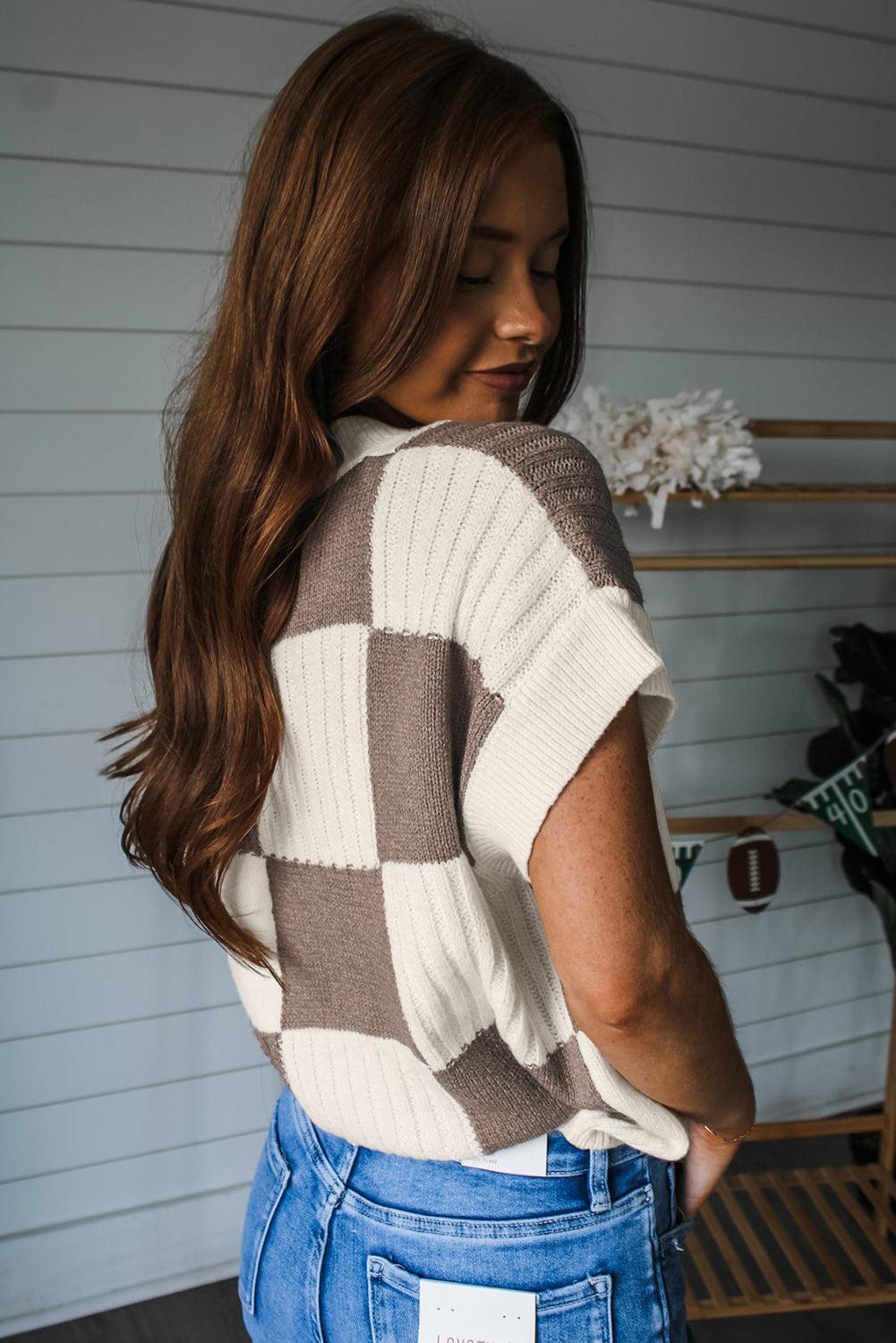 Desert Check Colorblock Sweater