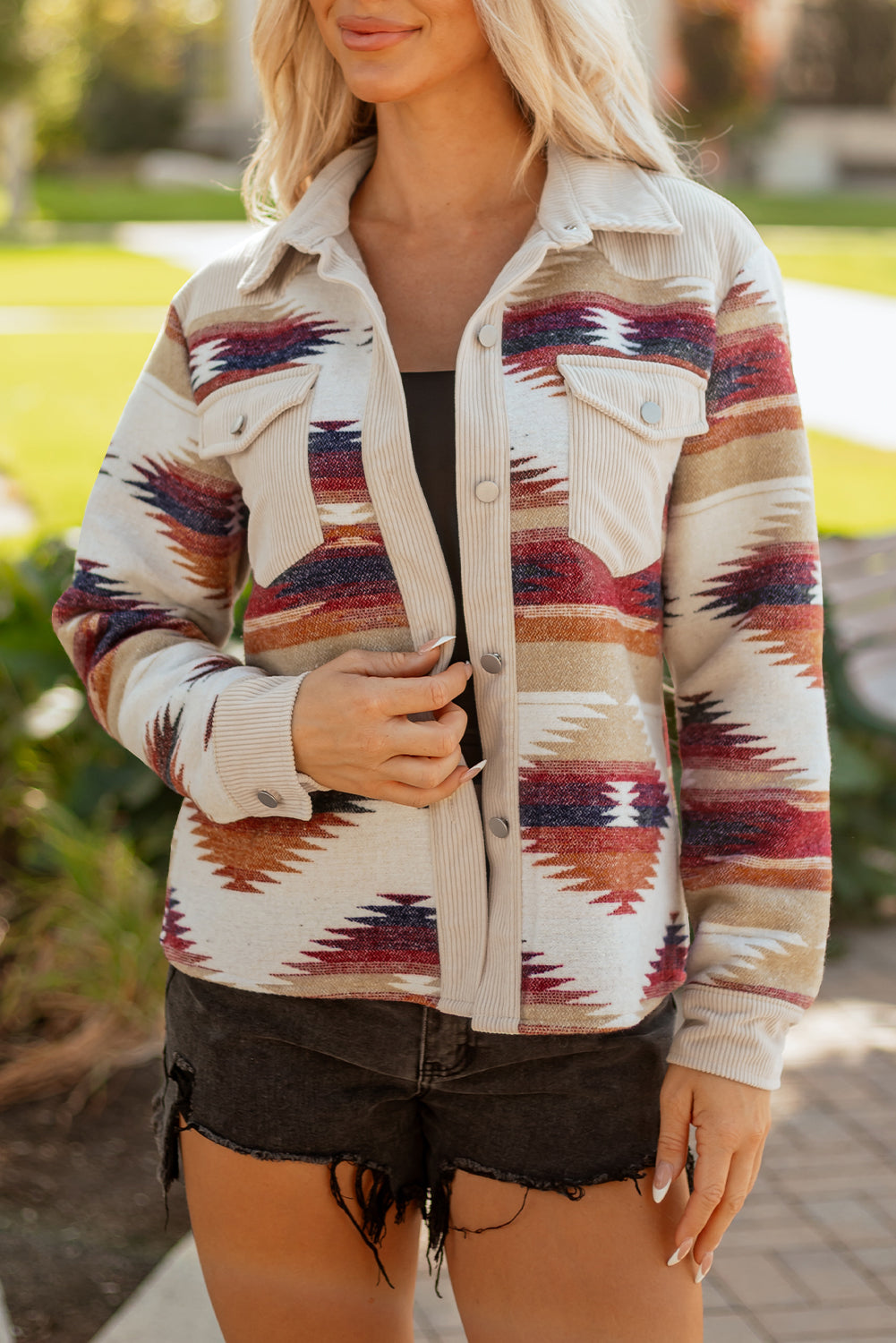 Sunset Aztec Shacket