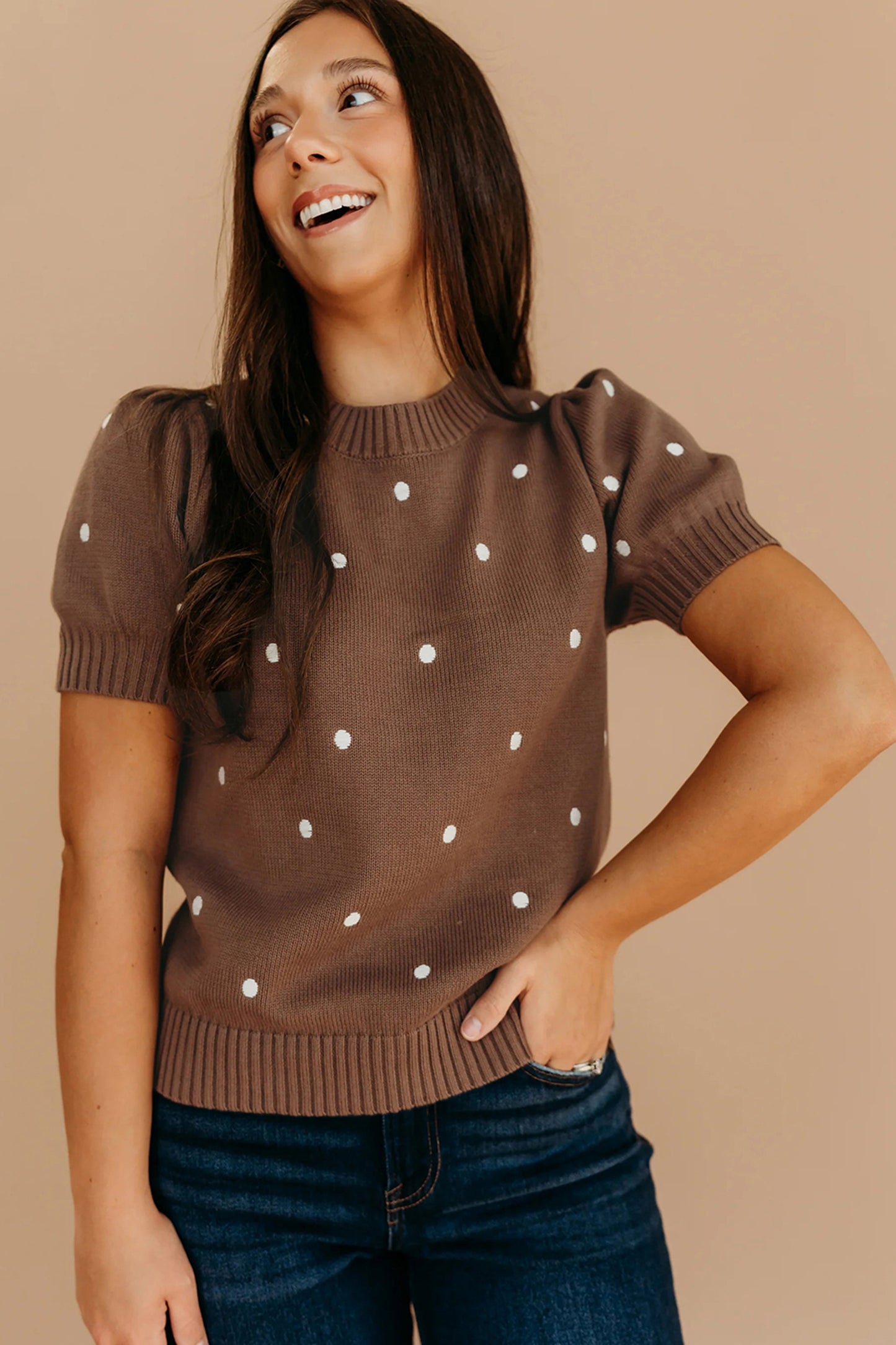 Sweet Sophisticate Polka Dot Sweater